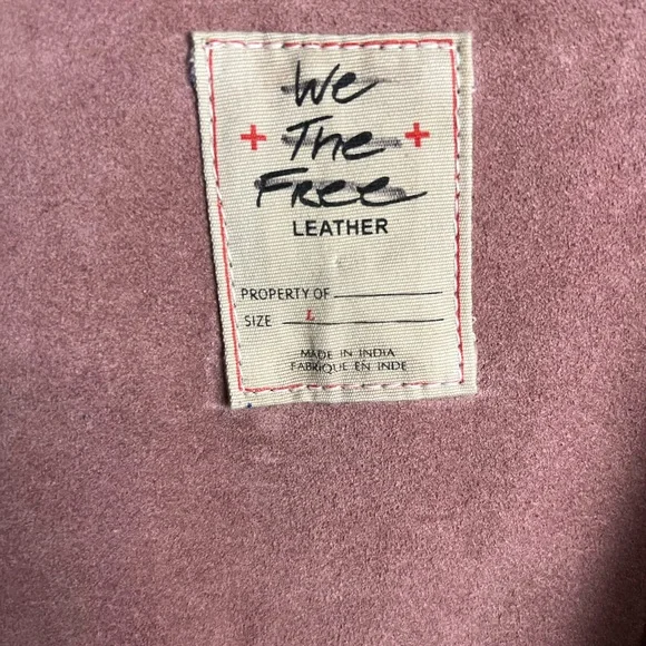 FREE PEOPLE | We the Free Fable Suede Fringe Vest Mauve Large NWOT - Picture 8 of 8